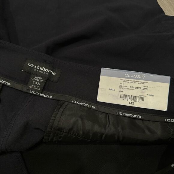 NWT Liz Claiborne Navy Sophie Classic Slender Trouser - Picture 4 of 6